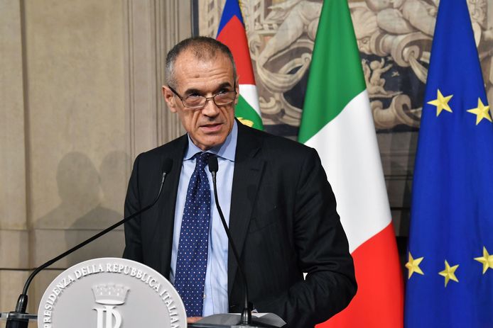 Cottarelli vanmiddag na zijn bezoek aan president Mattarella.