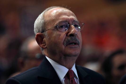 De leider van de grootste oppositiepartij in Turkije, Kemal Kılıcdaroglu