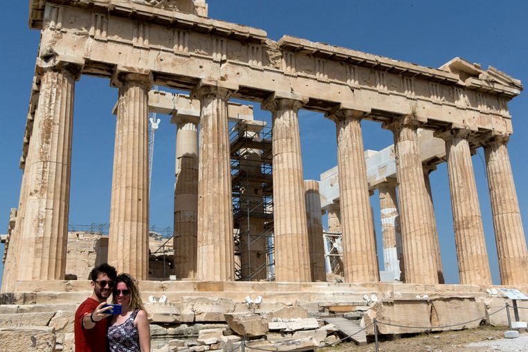 De Akropolis in Athene kan opnieuw bezocht worden. Beeld Photo News