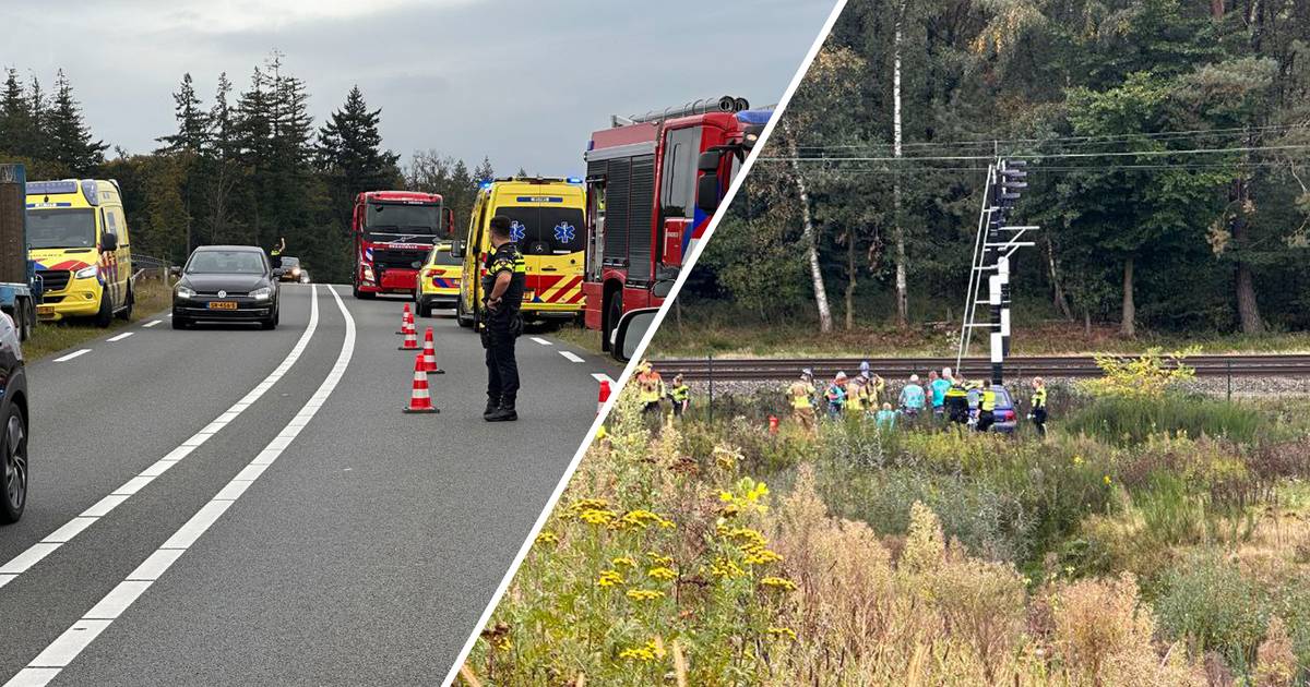 Keeper van FC Engelen gewond na botsing met tegenstander, traumahelikopter komt ter plaatse.