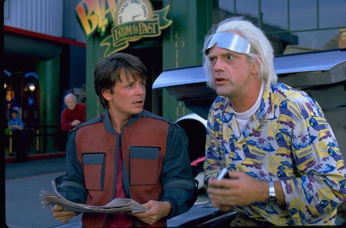 Marty en Doc in 'Back to the Future II'.