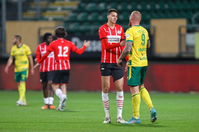 Jenson Seelt speelde vorige week met Jong PSV tegen ADO Den Haag.