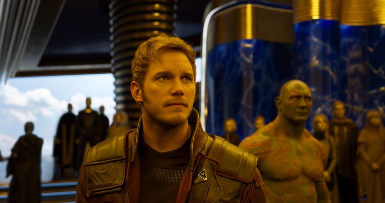 Chris Pratt in 'Guardians Of The Galaxy'. Beeld rv Marvel Studios 2017