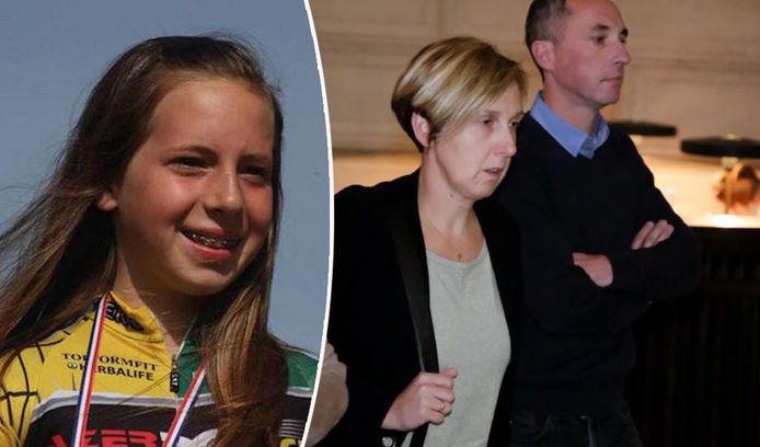 Merel (12) en haar ouders.