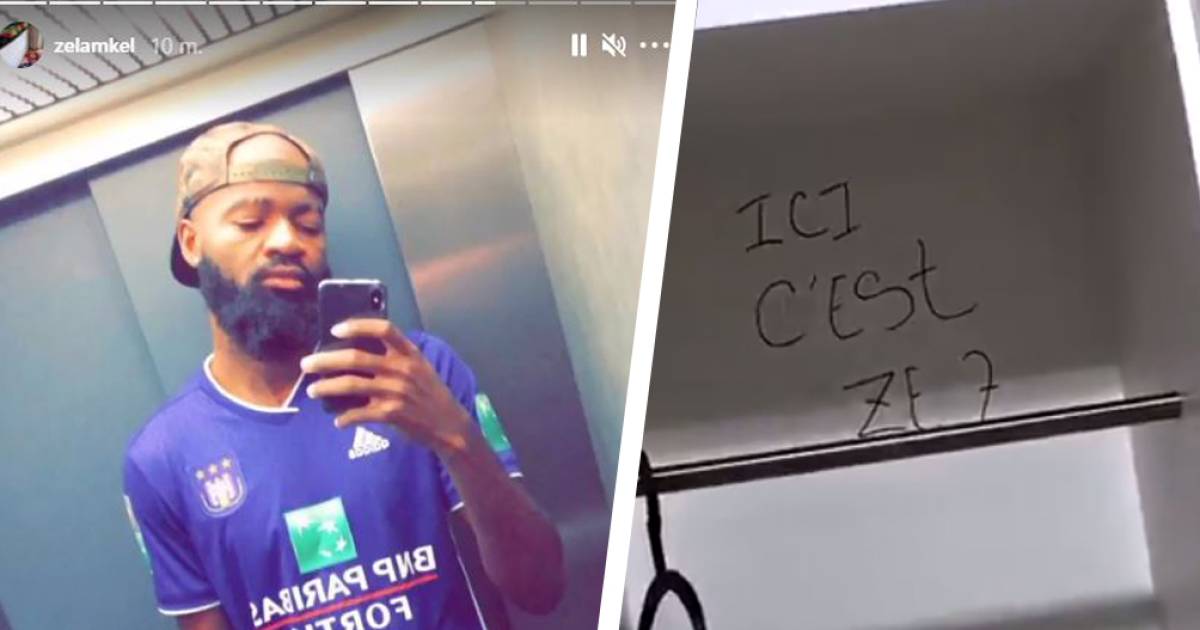 Lamkel Ze Gaat Nog Stap Verder En Bekladt Na Passage Met Anderlecht Shirt Nu Ook Muren Van Antwerp Kleedkamer Ici C Est Ze Antwerp Hln Be