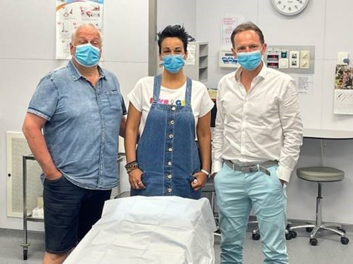 Betty La Ferrara, Pierre Theunis et Jean-Michel Saive sont les parrains du projets "P'tits Doudous".