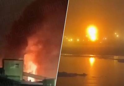 KIJK. Brand bij Russische gasproducent, vlammenzee van ver te zien