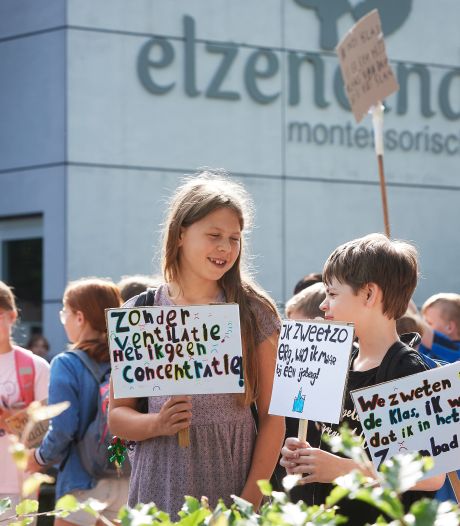 Basisschool is bloedhitte beu: protestmars voor betere ventilatie