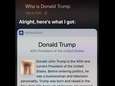 Siri blundert met foto van penis in plaats van portret Donald Trump