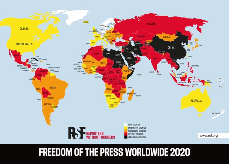 Nederland zakt een plaats op de jaarlijkse persvrijheidindex