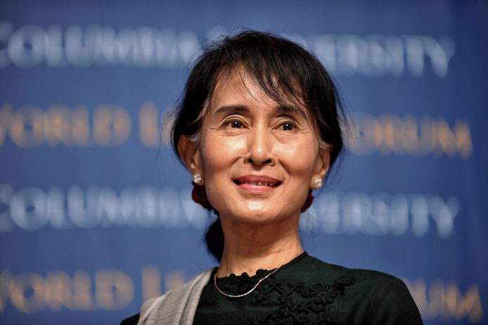 Aung San Suu Kyi op archiefbeeld.