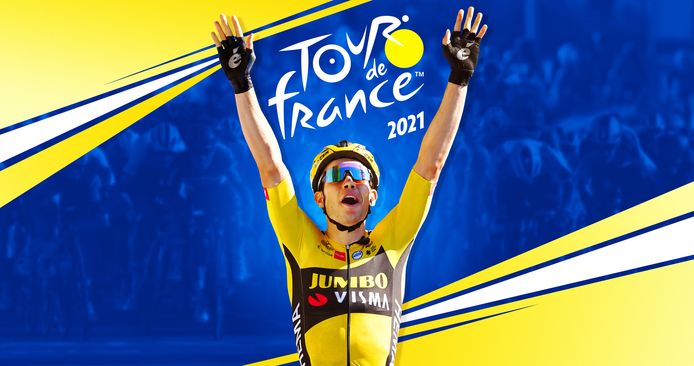 Van Aert op de cover van 'Tour de France 2021'.