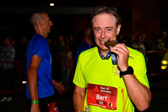 Bart De Wever na zijn Night Marathon in september.
