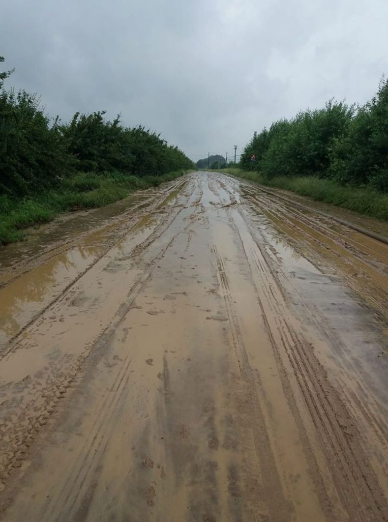 De Sint-Jobstraat in Ezemaal (Landen). Beeld RV Facebook