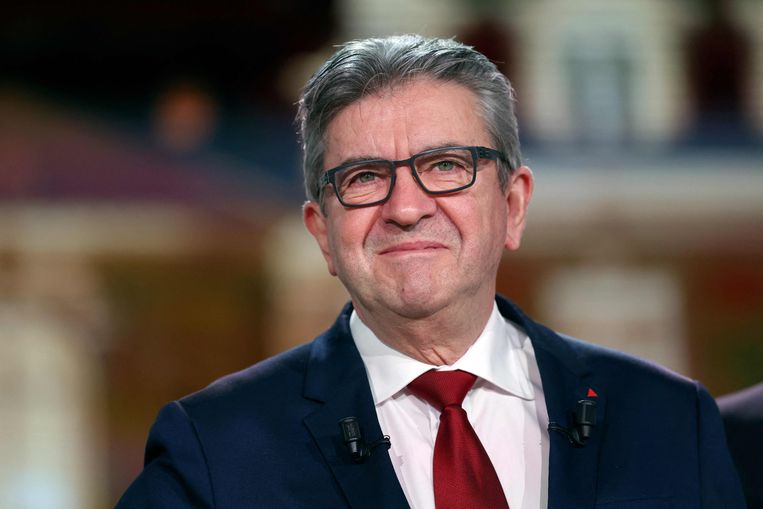 Jean-Luc Mélenchon werd derde in de eerste ronde van de Franse presidentsverkiezingen. Beeld AFP