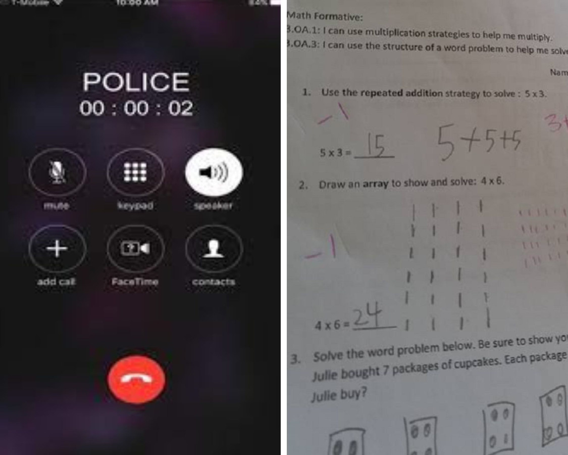 L'échange téléphonique avec le policier a été interrompu par la maman du petit garçon.