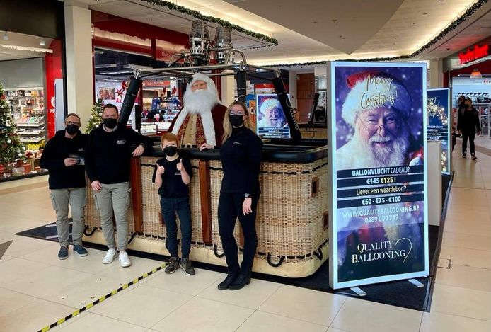 Het ballonbedrijf Quality Ballooning is deze eindejaarsperiode aanwezig in Waasland Shopping met een pop-up winkel.