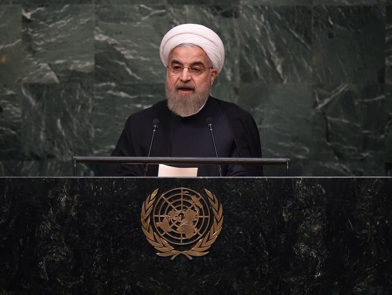 De Iraanse president Hassan Rohani Beeld AFP