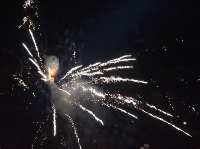 VIDEO. Luchtballonnen schieten vuurwerk af tijdens magisch festival