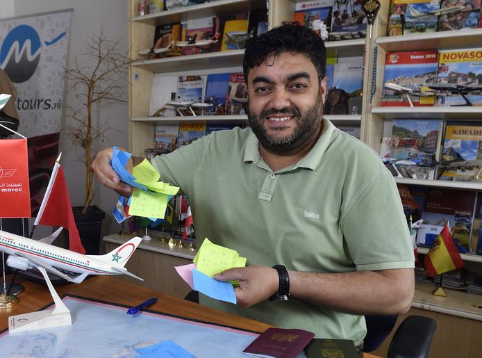 Nour Said Belkasmi in betere tijden: ,,Er kwamen zoveel aanvragen voor vliegtickets, dat ik mij heb overwerkt."