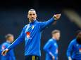 Zlatan Ibrahimovic op de training van Zweden.