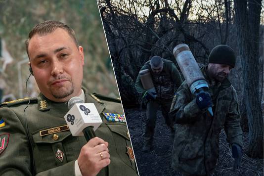 Kyrylo Boedanov, het hoofd van de Oekraïense militaire inlichtingendienst (L).