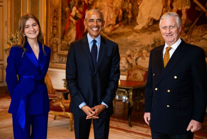 Elisabeth, Obama en Filip.