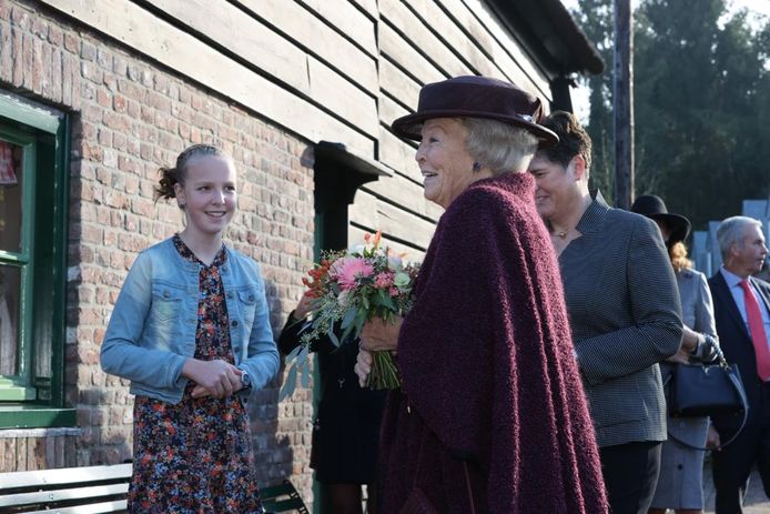 Prinses Beatrix is woensdagochtend op bezoek bij het Boerenbondmuseum in Gemert.