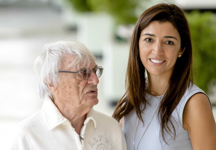 Bernie Ecclestone en zijn vrouw  Fabiana Flosi enkele jaren geleden.