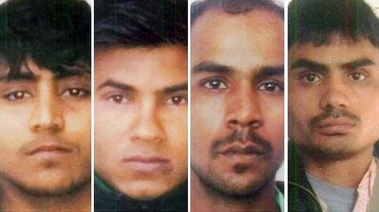 Pawan Gupta, Vinay Sharma, Mukesh Singh en Akshay Singh zijn ter dood veroordeeld. Beeld RV