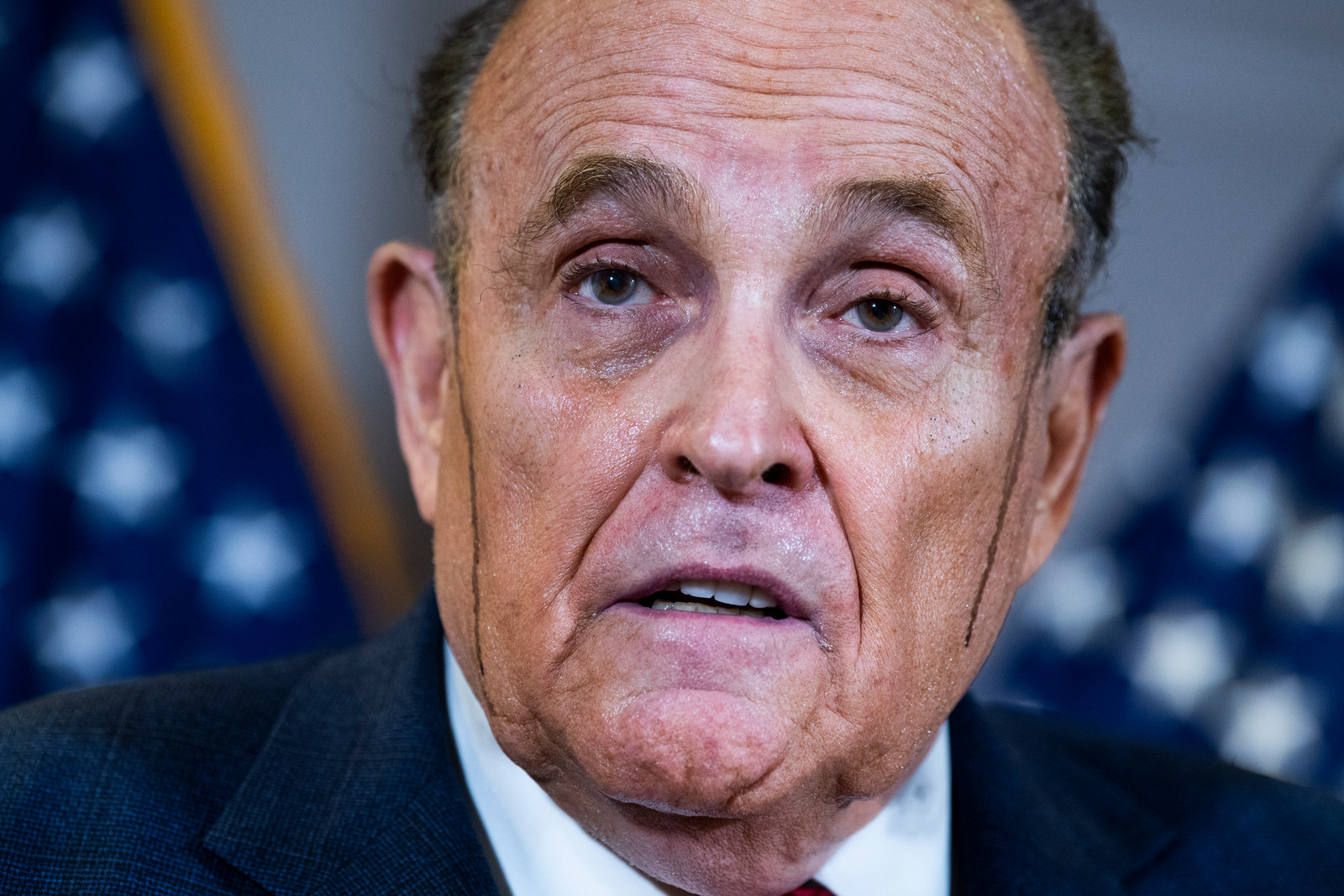Trump-protegé Rudolph Giuliani mag voorlopig niet optreden als advocaat vanwege 'valse en misleidende' beweringen.  Beeld CQ-Roll Call, Inc via Getty Imag