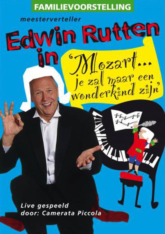 Edwin Rutten brengt een familievoorstelling rond Mozart op de planken.