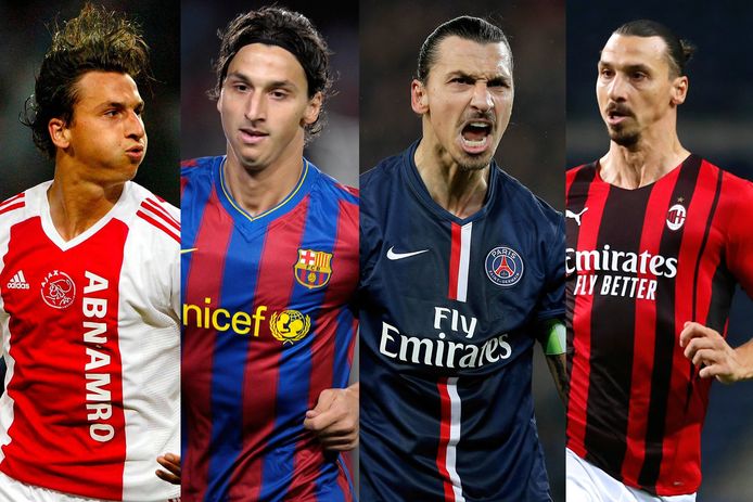 Zlatan bij Ajax, Barcelona, PSG en Milan.