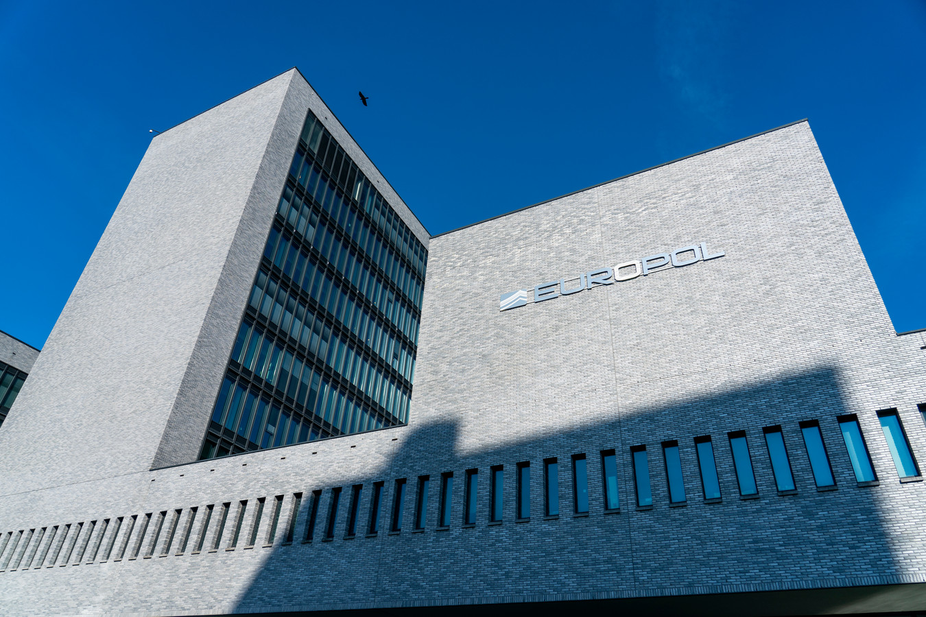 Exterieur van Europol, het hoofdkantoor is gevestigd in Den Haag.