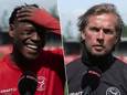 Links: Anthony Limbombe verklapte tijdens een interview dat hij vanavond in de basis staat. Rechts: Alex Pastoor.
