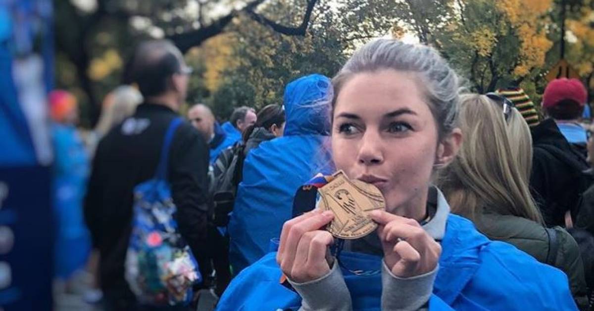 Het is Anouk Hoogendijk gelukt ze liep de marathon van New York