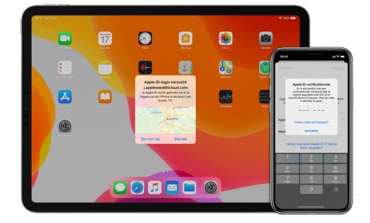 Tweefactor-authenticatie voor Apple ID Beeld Apple
