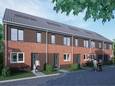 Impressies van de te bouwen woningen.