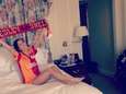 Yolanthe en tenue légère pour soutenir Sneijder