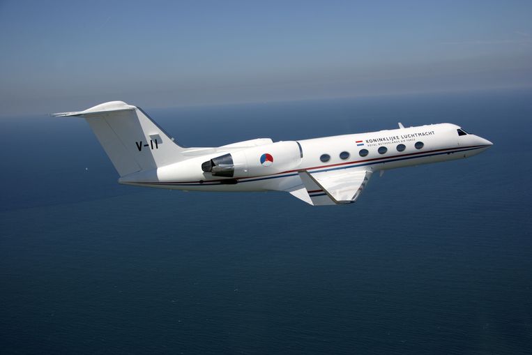 De Gulfstream IV van de Koninklijke Luchtmacht staat de laatste tijd vaker aan de grond. Beeld Klu/Arnoud Schoor
