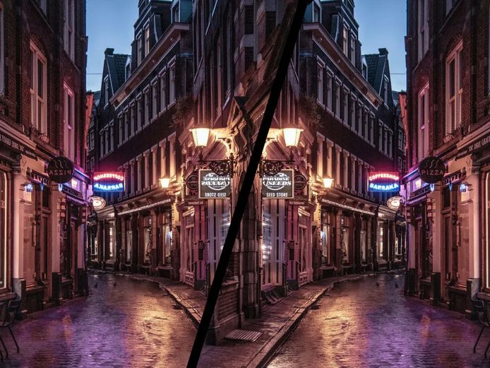 Een voorbeeld van visual reorientation illusion.