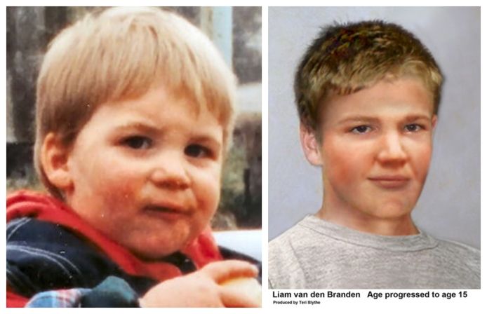 De tweejarige peuter Liam Vanden Branden verdween op 3 mei 1996 aan het Zennegat in Mechelen. De politie verspreidde in 2009 een verouderingsillustratie van Liam als tiener.