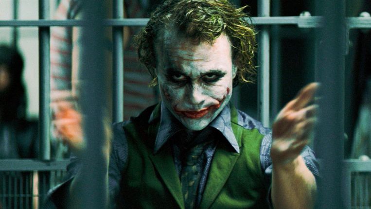 Heath Ledger als The Joker in The Dark Knight. Beeld Warner Bros Pictures DC Comics