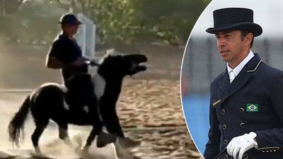 Olympische dressuurruiter drie jaar geschorst na mishandeling van pony: “Het dier moest gecorrigeerd worden”
