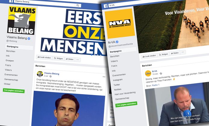 Vlaams Belang heeft bijna 400.000 volgers op Facebook, N-VA bijna 200.000.