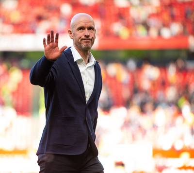 Erik ten Hag kijkt uit naar finale tegen City: ‘In Nederland hebben we de Kuip, maar Wembley is mooiste stadion ter wereld’