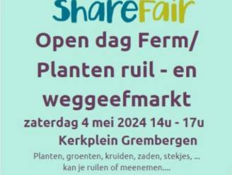 Ruil- en weggeefmarkt voor planten en tuinspullen op 4 mei in Grembergen
