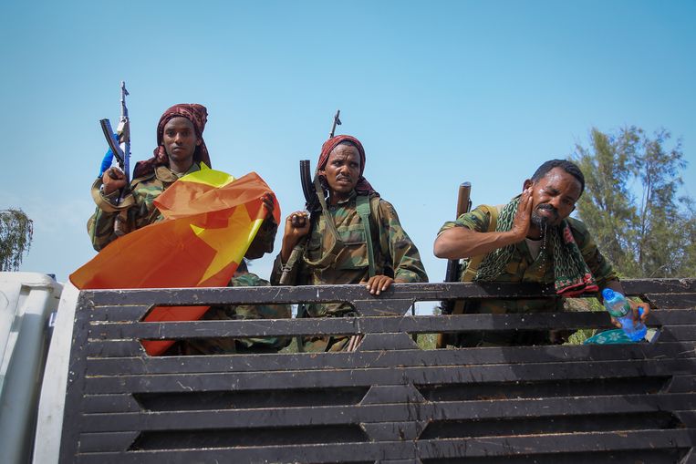 Leden van het Tigrese Volksbevrijdingsfront (TPLF).  Beeld AP