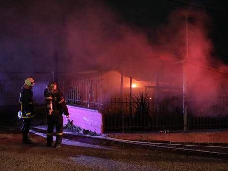 Opvangcentrum voor asielzoekers afgebrand op Griekse eiland Lesbos