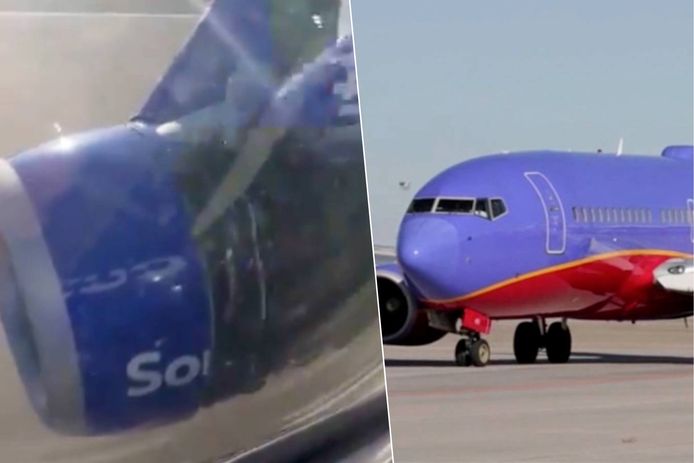 Passagiers zien hoe de motorkap van Boeing 737 afbrokkelt tijdens take-off.